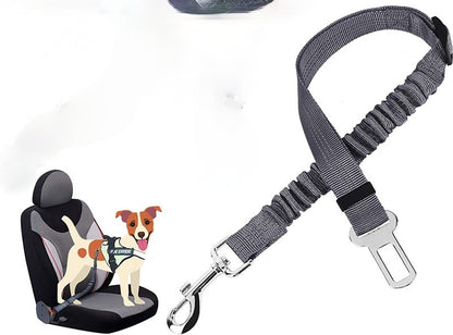Two-in-one Nylon Adjustable Dogs Harness Collar Pet dog Accessories Pet Car Seat Belt Lead Leash Backseat Safety Belt - Hiccupzz