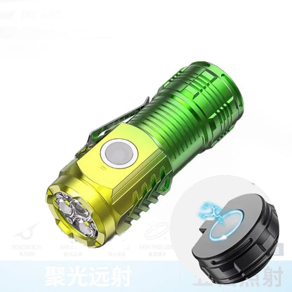 High Quality 3*SST20 LED Flashlight 18350 Super Bright Torch Rechargeable USB Light Waterproof with CAP CLIP for Hiking Camping - Hiccupzz
