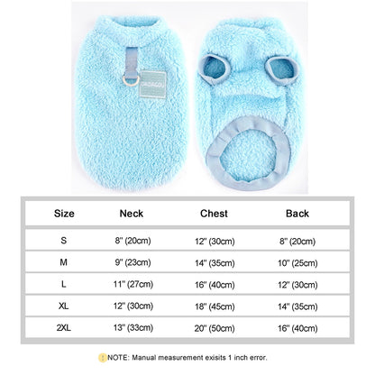 Soft Coral Fleece Pet Clothes Warm Dog Vest Coat Cute Puppy Sweater Cat Apparel For Chihuahua Yorkie Terrier Shih Tzu Pet Outfit - Hiccupzz