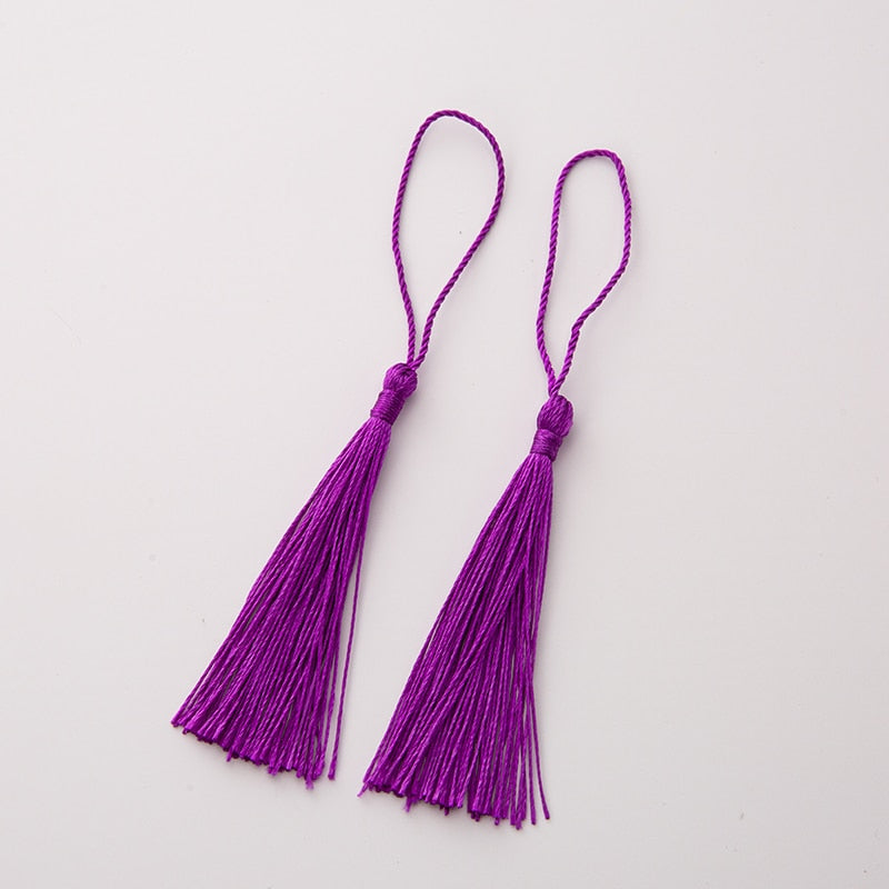 20pcs 80mm Bookmarks Hanging Rope Silk Tassel For Craft DIY Key Chain, Earring Hooks, Pendant, Jewelry Making