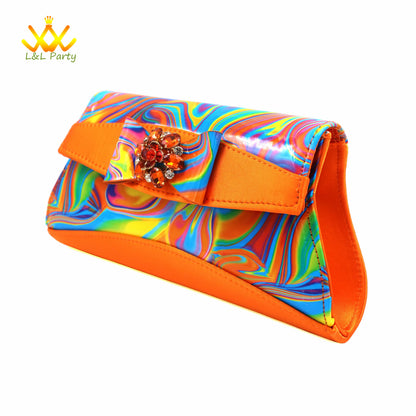 Appliques Specials Italian Design Nigerian Women Shoes Matching Bag Set in Red Color INS Hot Sale Sandals - Hiccupzz