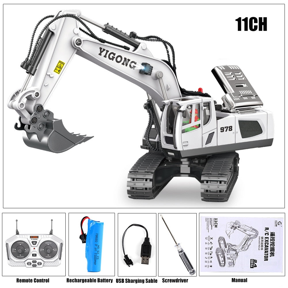 RC Car Excavator Dump Truck Bulldozer Electric car Kids Toys