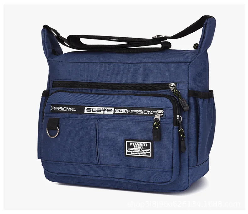 Men's Messenger Bag - Small Waterproof Oxford Crossbody Sling Pack