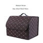 Car Trunk Organizer Box Large Capacity Auto Multiuse Tools Storage Bag Stowing Tidying Leather Folding For Emergency Storage Box - Hiccupzz