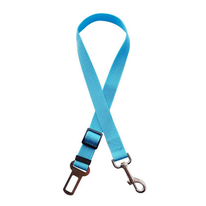 Two-in-one Nylon Adjustable Dogs Harness Collar Pet dog Accessories Pet Car Seat Belt Lead Leash Backseat Safety Belt - Hiccupzz