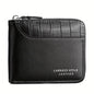 Men's Luxury Leather Wallet - RFID Zipper Card Holder with Coin Pocket, Perfect Gift for Men