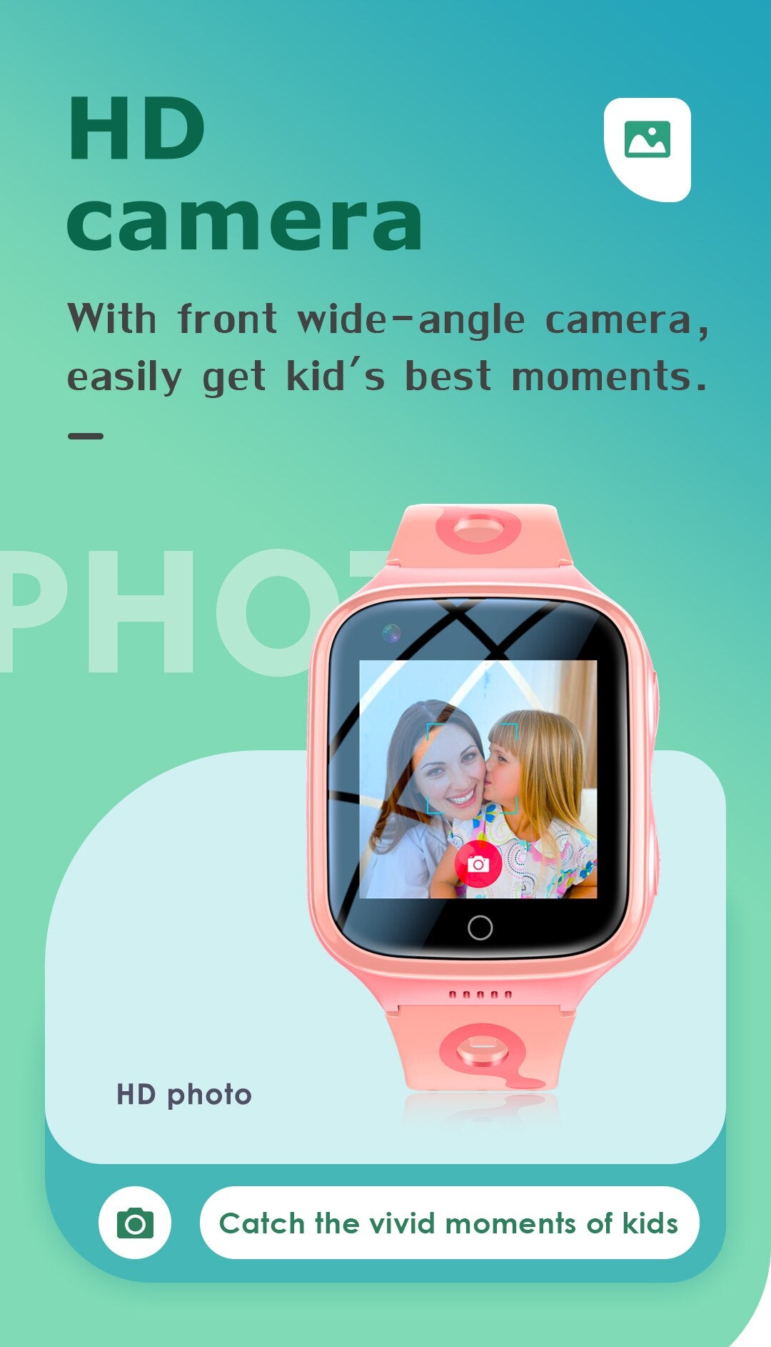 Kids 4G Smart Watch 1000mAh, SOS, GPS Location, Video Call, Wi-Fi Sim Card, IP67 Waterproof For Children