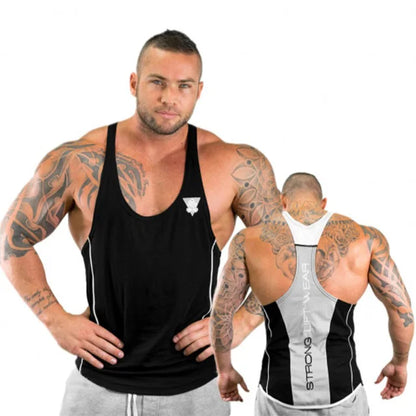 Men's Bodybuilding Tank Top - Cotton Sleeveless Gym Shirt - Hiccupzz