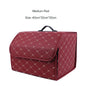 Car Trunk Organizer Box Large Capacity Auto Multiuse Tools Storage Bag Stowing Tidying Leather Folding For Emergency Storage Box - Hiccupzz