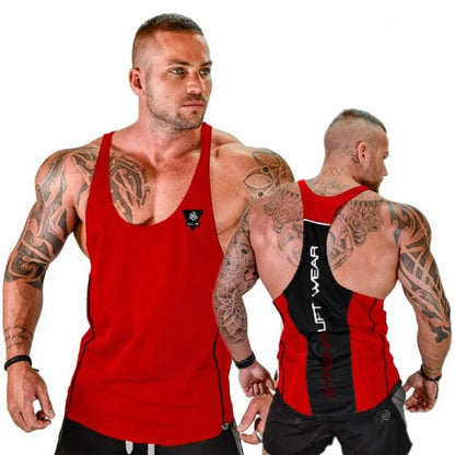 Men's Bodybuilding Tank Top - Cotton Sleeveless Gym Shirt - Hiccupzz