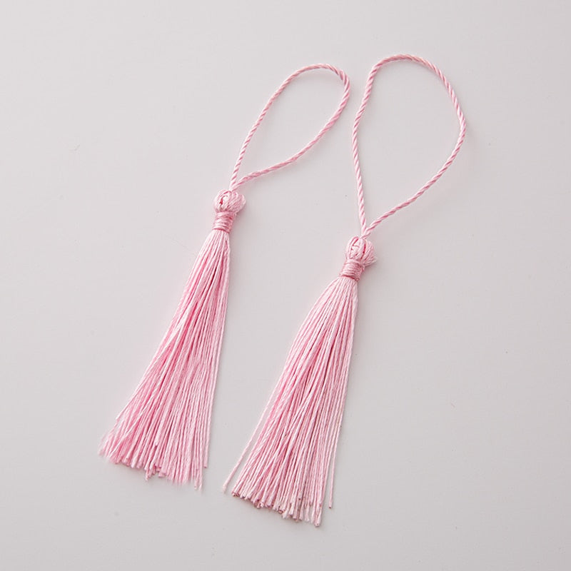 20pcs 80mm Bookmarks Hanging Rope Silk Tassel For Craft DIY Key Chain, Earring Hooks, Pendant, Jewelry Making