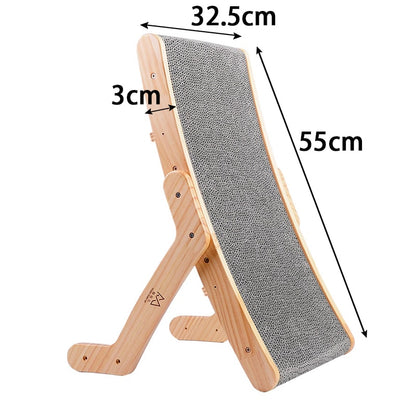 Wood Anti Cat Scratcher Cat Scratch Board Bed 3 In 1 Pad Vertical Pet Cat Toys Grinding Nail Scraper Mat Training Grinding Claw - Hiccupzz
