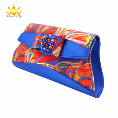 Appliques Specials Italian Design Nigerian Women Shoes Matching Bag Set in Red Color INS Hot Sale Sandals - Hiccupzz