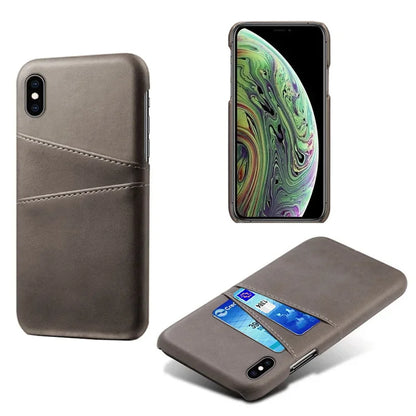 Pu Leather Wallet Card Holder Phone Case For iPhone 15 14 13 12 Mini 11 Pro XS Max XR X 8 7 Plus SE 2022 2020 Plastic Cover - Hiccupzz