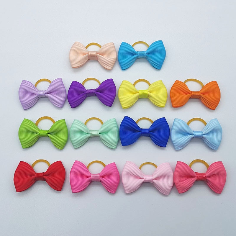 100 pieces Pet Ribbon Hair Accessories