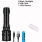 ZK40 50000000LM High Power XHP220 Powerful LED Flashlight Tactical Military Torch  USB Camping Lanterna Waterproof Self Defence - Hiccupzz