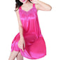 Hot！Women Night Dress Solid Color Sleeveless Knee Length Breathable Great Stitching Women Nightie Lady Pajamas for Female - Hiccupzz