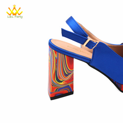 Appliques Specials Italian Design Nigerian Women Shoes Matching Bag Set in Red Color INS Hot Sale Sandals - Hiccupzz