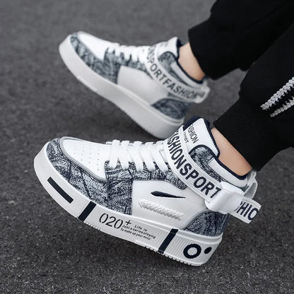 Boy High Top Sport Shoes for Kids, Fashionable Gym Sneakers - Hiccupzz