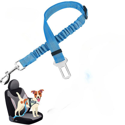 Two-in-one Nylon Adjustable Dogs Harness Collar Pet dog Accessories Pet Car Seat Belt Lead Leash Backseat Safety Belt - Hiccupzz