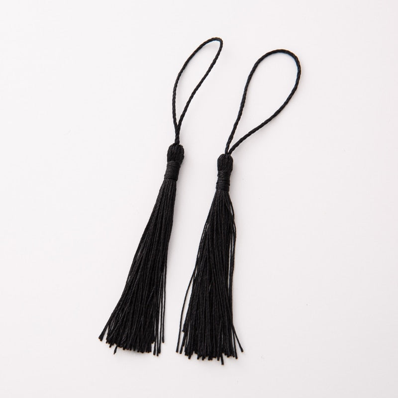 20pcs 80mm Bookmarks Hanging Rope Silk Tassel For Craft DIY Key Chain, Earring Hooks, Pendant, Jewelry Making