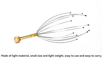 Octopus Head Massager - Stainless Steel Scalp Scratcher and Brain Massage Claw for Relaxation and Itch Relief