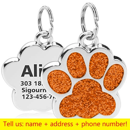 Personalized Engraving Pet Cat Name Tags Customized Dog ID Tag Collar Accessories Nameplate Anti-lost Pendant Metal Keyring - Hiccupzz