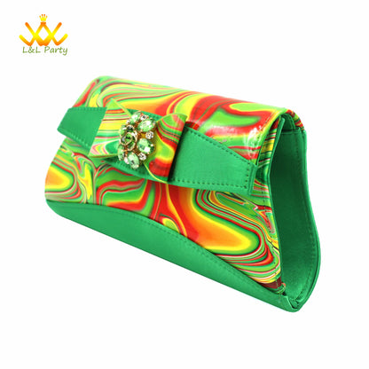 Appliques Specials Italian Design Nigerian Women Shoes Matching Bag Set in Red Color INS Hot Sale Sandals - Hiccupzz