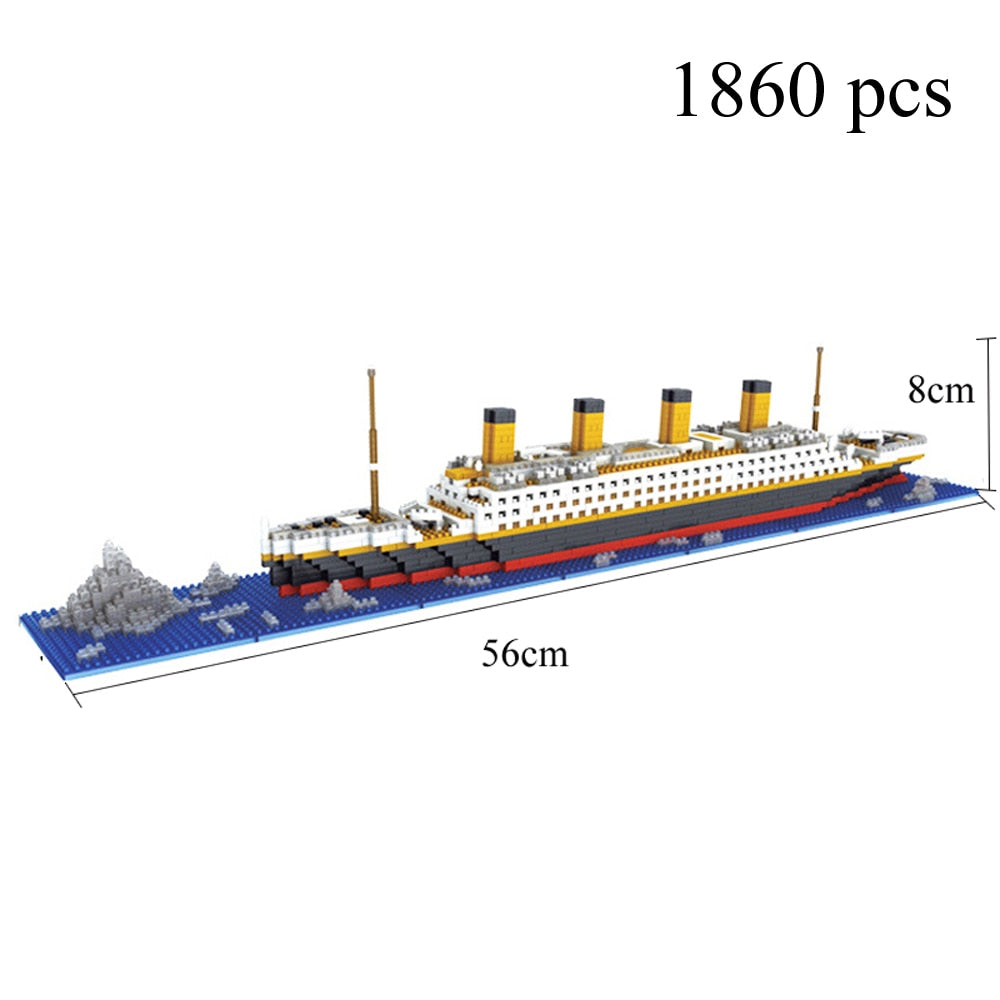 Titanic 3D Plastic Model Ship Building Blocks for Adults