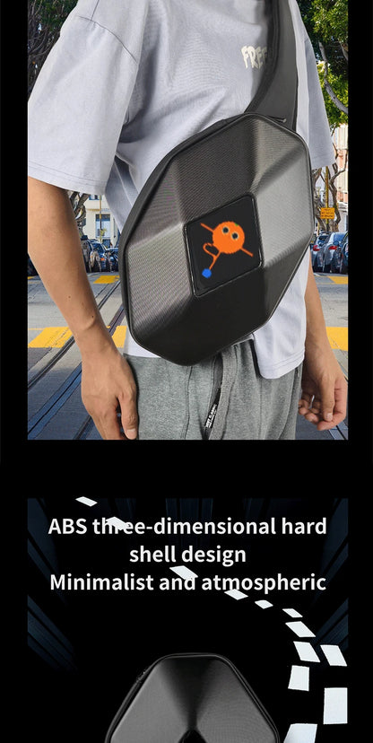 Motorcycle Backpack with LED EYE - DIY Riding Bag with APP Control, Hard Shell, Rainproof, Fits 14-Inch Notebook - Hiccupzz