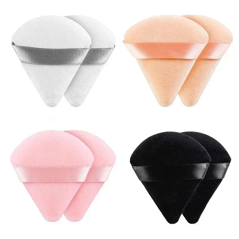 2/6PC Triangular Powder Puff Dry Powder  Wet and Dry Makeup Setting Powder Puff Makeup Sponge Air Cushion Beauty Makeup Tools