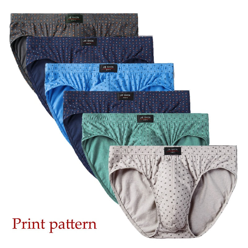 6pcs/Lot 7XL 100%Cotton Men's Underwear