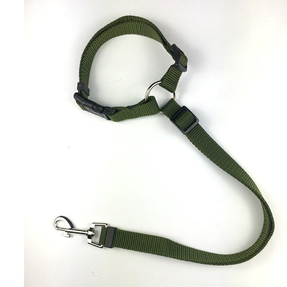 Two-in-one Nylon Adjustable Dogs Harness Collar Pet dog Accessories Pet Car Seat Belt Lead Leash Backseat Safety Belt - Hiccupzz