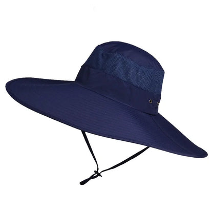 Hot Men's 15CM Big Wide Brim Outdoor Waterproof Mountaineering Cap - Hiccupzz