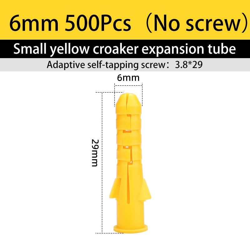 50 Set Small Yellow Croaker Wall Anchors Plugs