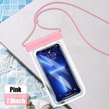 Waterproof Phone Case Under 7.0 inches For iPhone 13 14 Pro Max , Huawei, Xiaomi, Redmi, Note Samsung - Hiccupzz