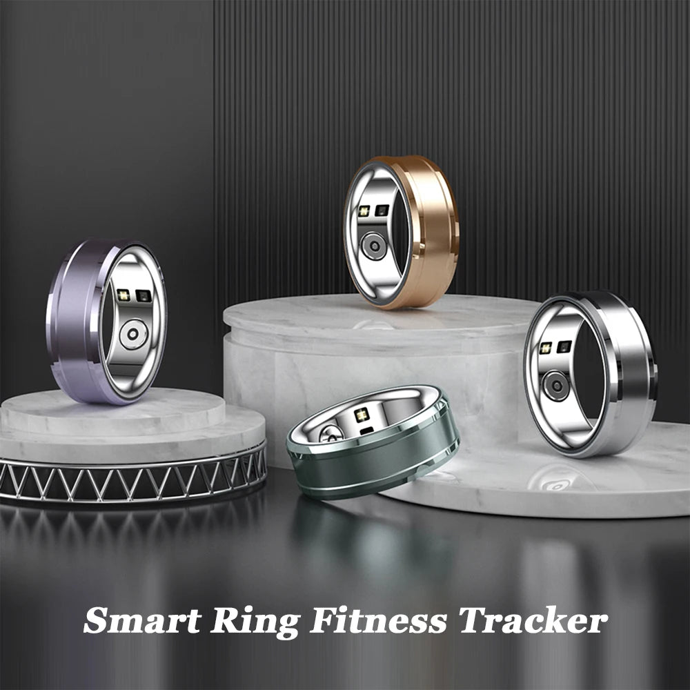 Smart Ring Activity Tracker Waterproof Bluetooth 5.1 Heart Rate Blood Oxygen Tracker Step Calorie Counter Sleep Monitor Unisex