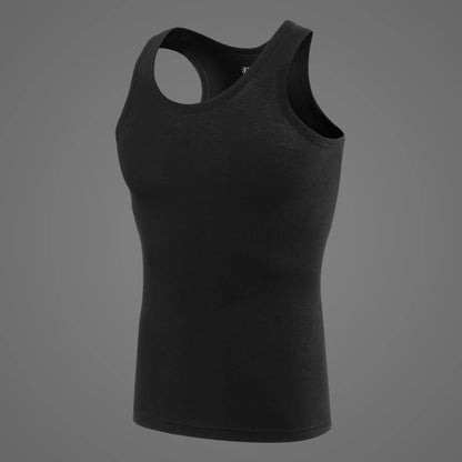 Men's Pure Cotton Fitted Vest - Summer Sleeveless Training T-Shirt - Hiccupzz