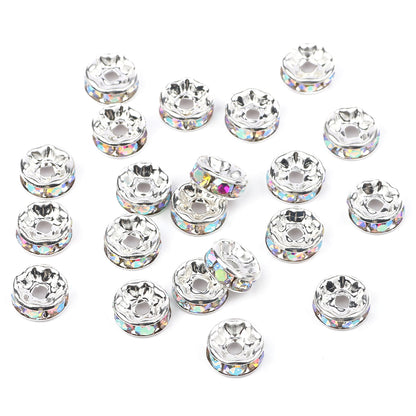 50pcs/lot  Crystal Round Loose Spacer Beads for DIY Making Bracelet Necklace Accessories - Hiccupzz