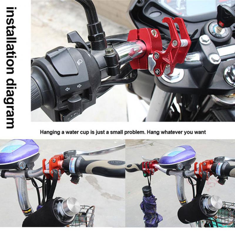 Motorcycle Handlebar Storage Hook Scooter Luggage Bag Hanger Helmet Claw Hook Storage Bag Holder Aluminum Alloy Easy to Install