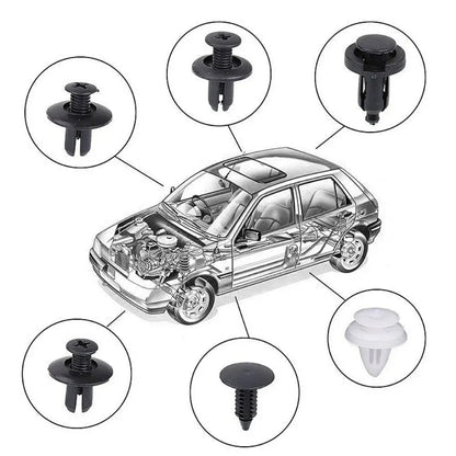 50 Pcs / 100 Pcs Universal Auto Fastener Clip Car Bumper Clips Fender Plastic Clip Car Body Bumper Rivet Replacement Push Pin - Hiccupzz