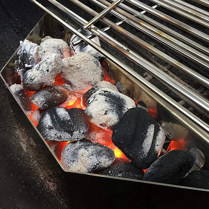 Barbecue Baking Tool Charcoal Basket Galvanised Aluminum Basket For Home Outdoor Durability Corrosion Resistance Heat Resistance - Hiccupzz