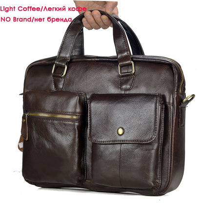 Genuine Leather Handbag Large Business Travel - Hiccupzz