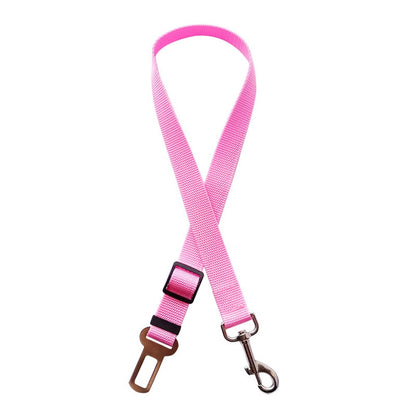 Two-in-one Nylon Adjustable Dogs Harness Collar Pet dog Accessories Pet Car Seat Belt Lead Leash Backseat Safety Belt - Hiccupzz