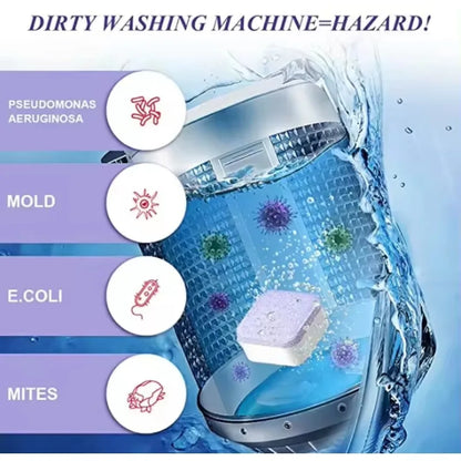 Detergent 4/8/12 PCS Household Cleaning Accessories Washing Machine Cleaning Tablets Effervescent Cleaning Tablets Cleaner For - Hiccupzz