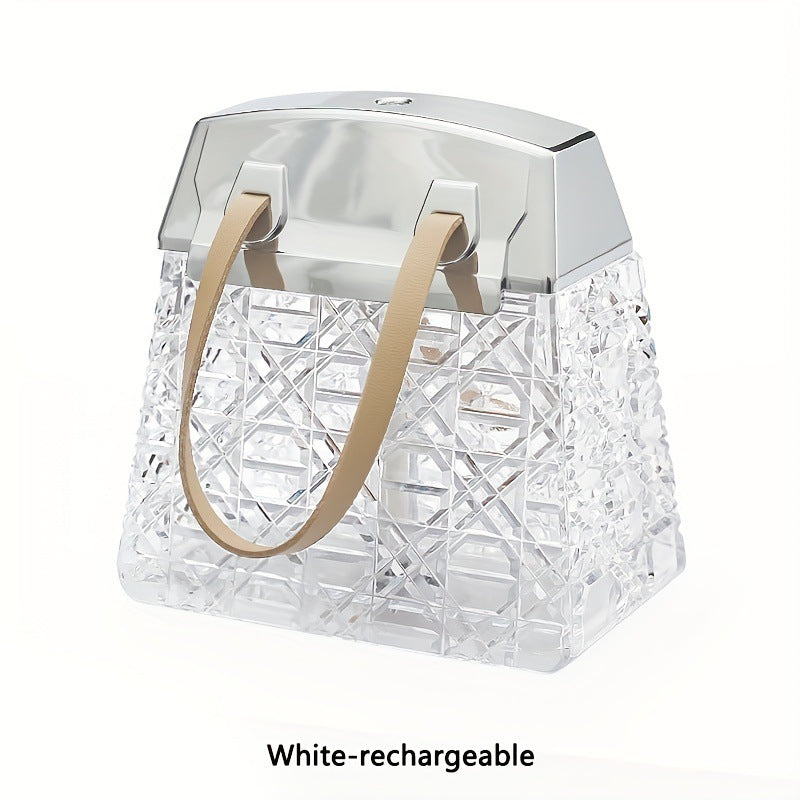 USB Desktop Crystal Bag Humidifier with Aromatherapy & Ambient Light