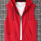 Men's Sleeveless Zip-Up Hoodie Vest with Pocket, Casual Outdoor Activewear - Hiccupzz