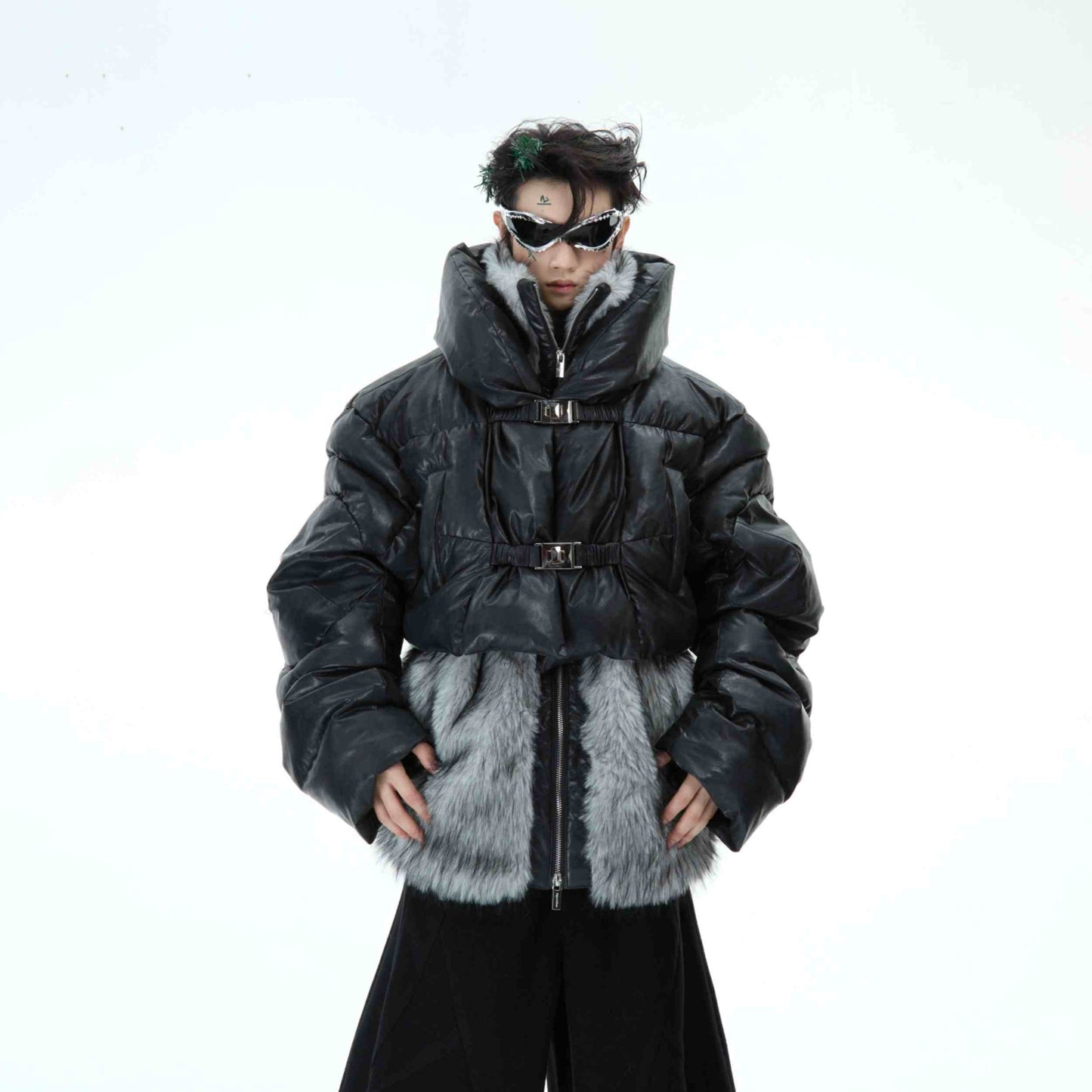 Men's Double-Layer Mountain-Style Thick Fur-Lined Jacket