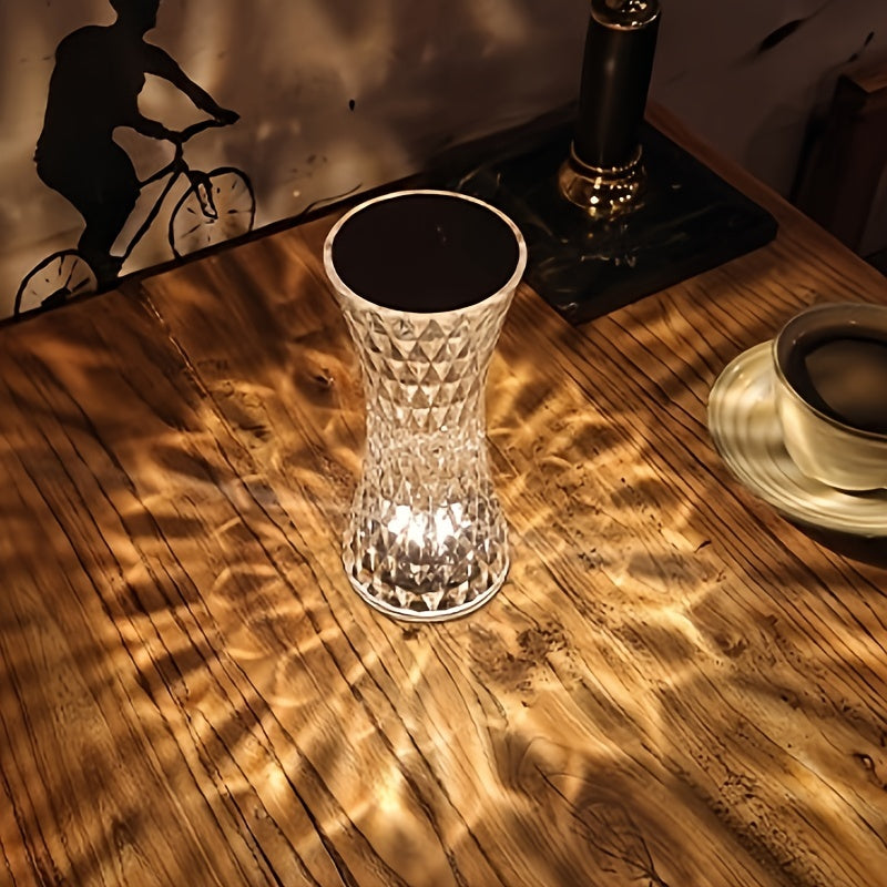 Gorgeous Crystal-Accented Touch-Activated Bedside Lamp - Adds a Touch of Luxury to Your Bedroom