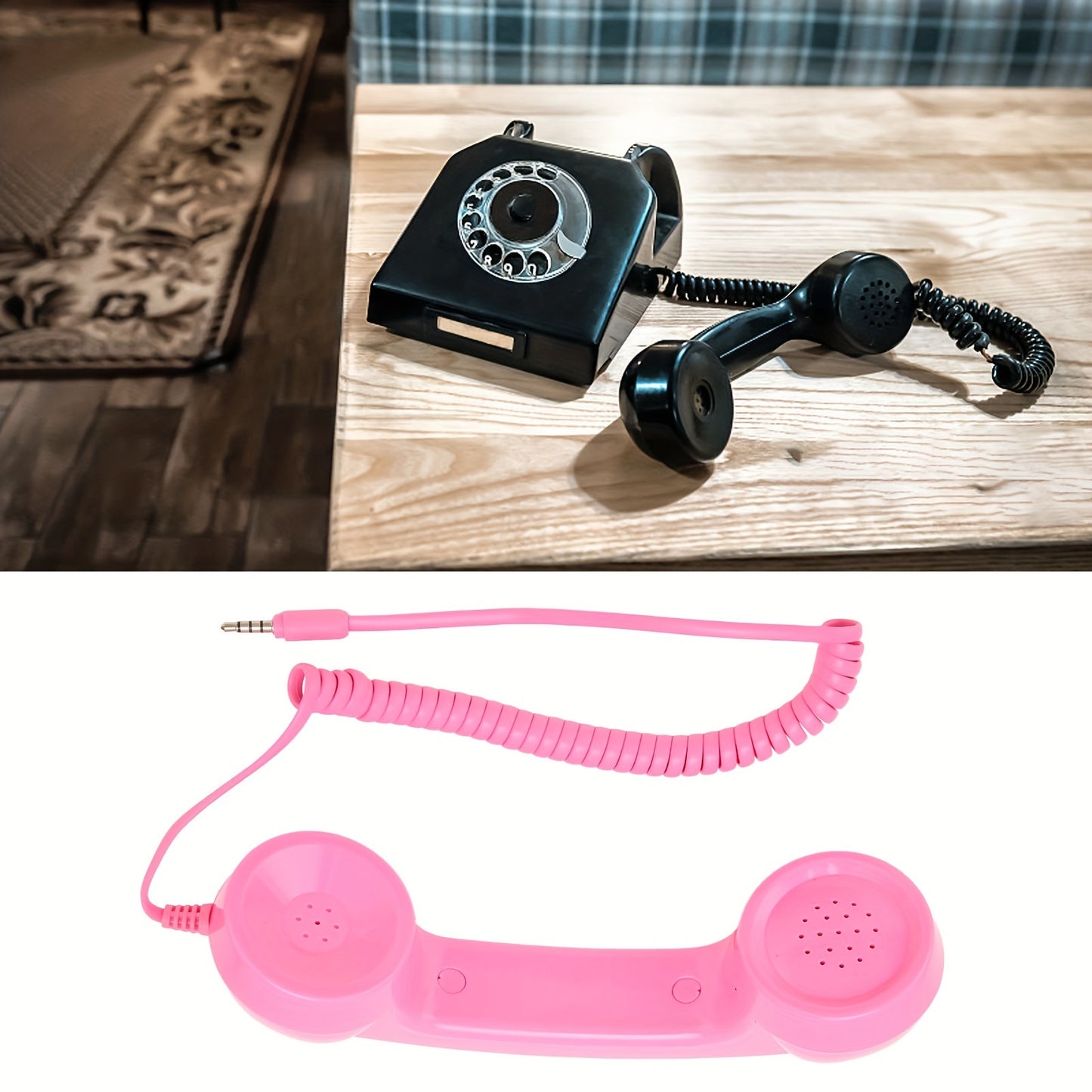 Retro Phone Handset with Radiation Protection for Mobile Phones and Computers